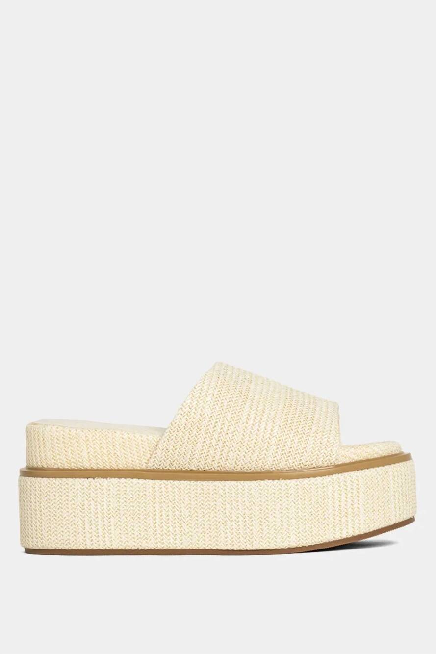 NEW SHU SHOP women's lexie platform slide sandal in bone
